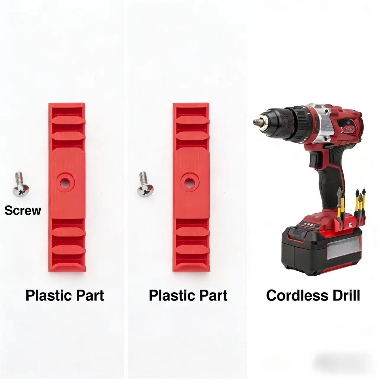 

Multi Functional Screwdriver Head Bracket for Ozito 18V Power X-Change Tools Screwdriver Bits Organizer Power Tool Accessories