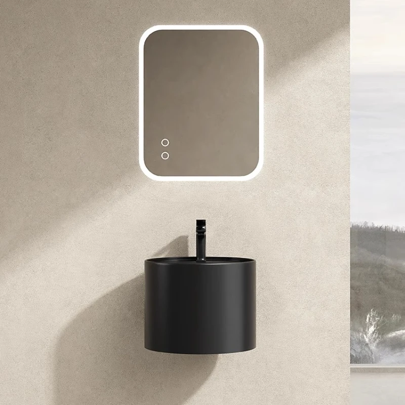 حوض غسيل سيراميك مثبت على الحائط، حوض معلق متكامل، شقة صغيرة مثبتة على الحائط، شرفة إبداعية