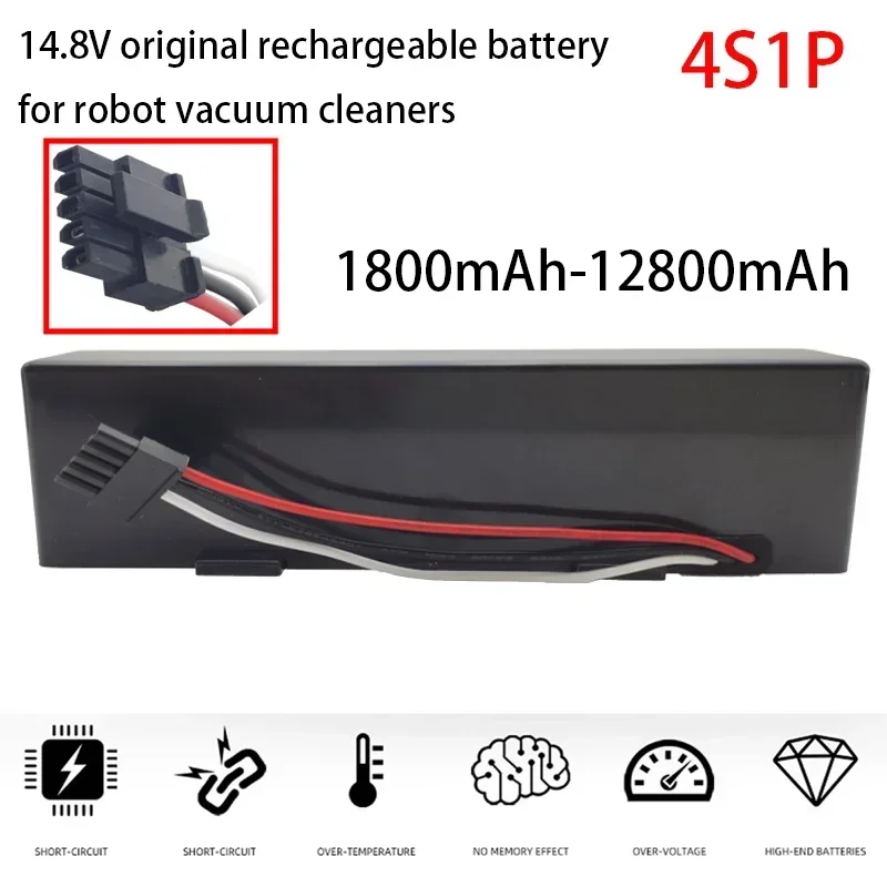 Batería recargable para Robot aspirador VIOMI V3 V2 Pr, 14,8 mAh-1800mAh, VRVCLMB21B, barrido fregado, MVVC01-JG, 12800 V, Original