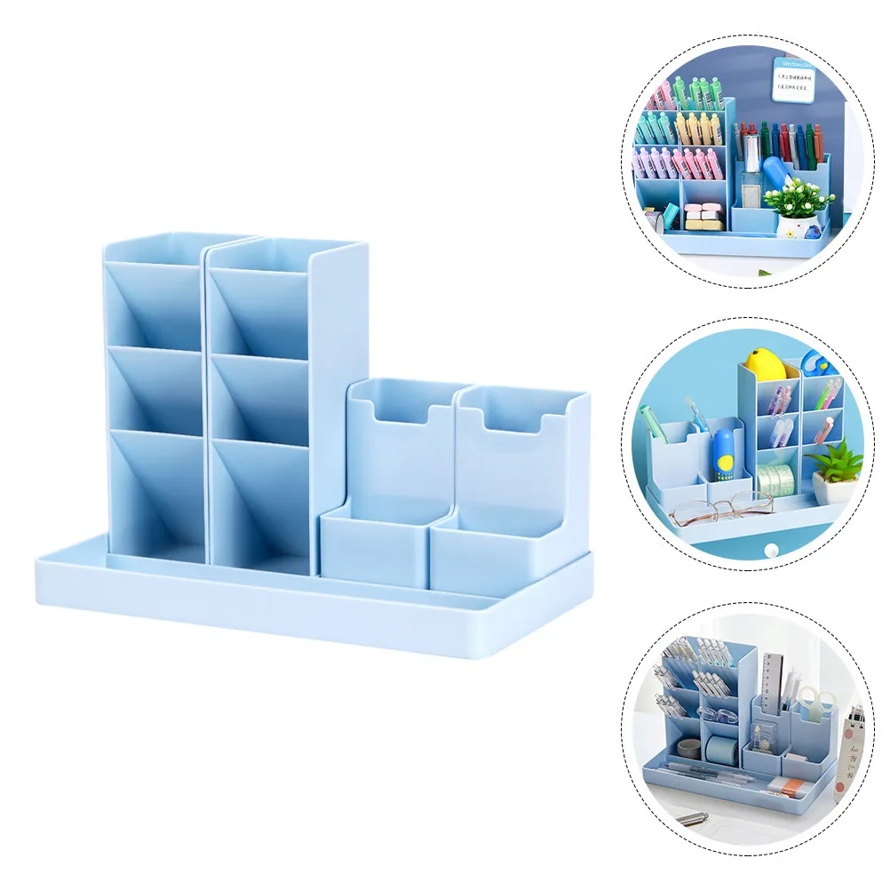 

Настольный многосекционный органайзер для карандашей, комбинированный дизайн, подставка для ручек, пластиковый держатель для канцелярских принадлежностей, многофункциональный, для офиса и дома