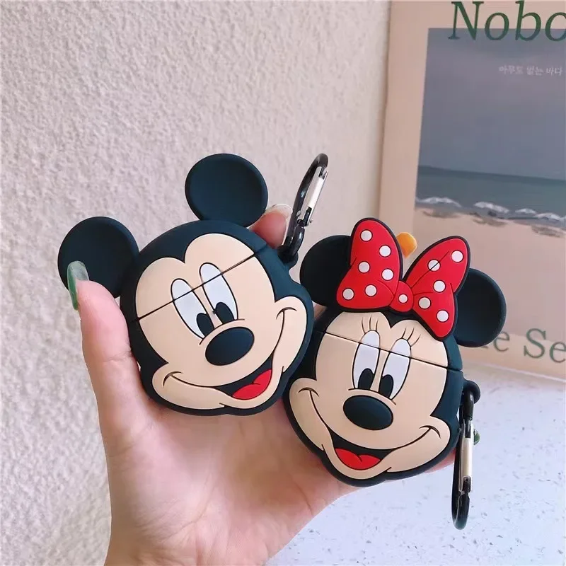 Disney Mickey Minnie Silicone Case for Airpods 1/2 3 Pro Wireless Bluetooth Earphone Protective Cover Shockproof Soft Cases