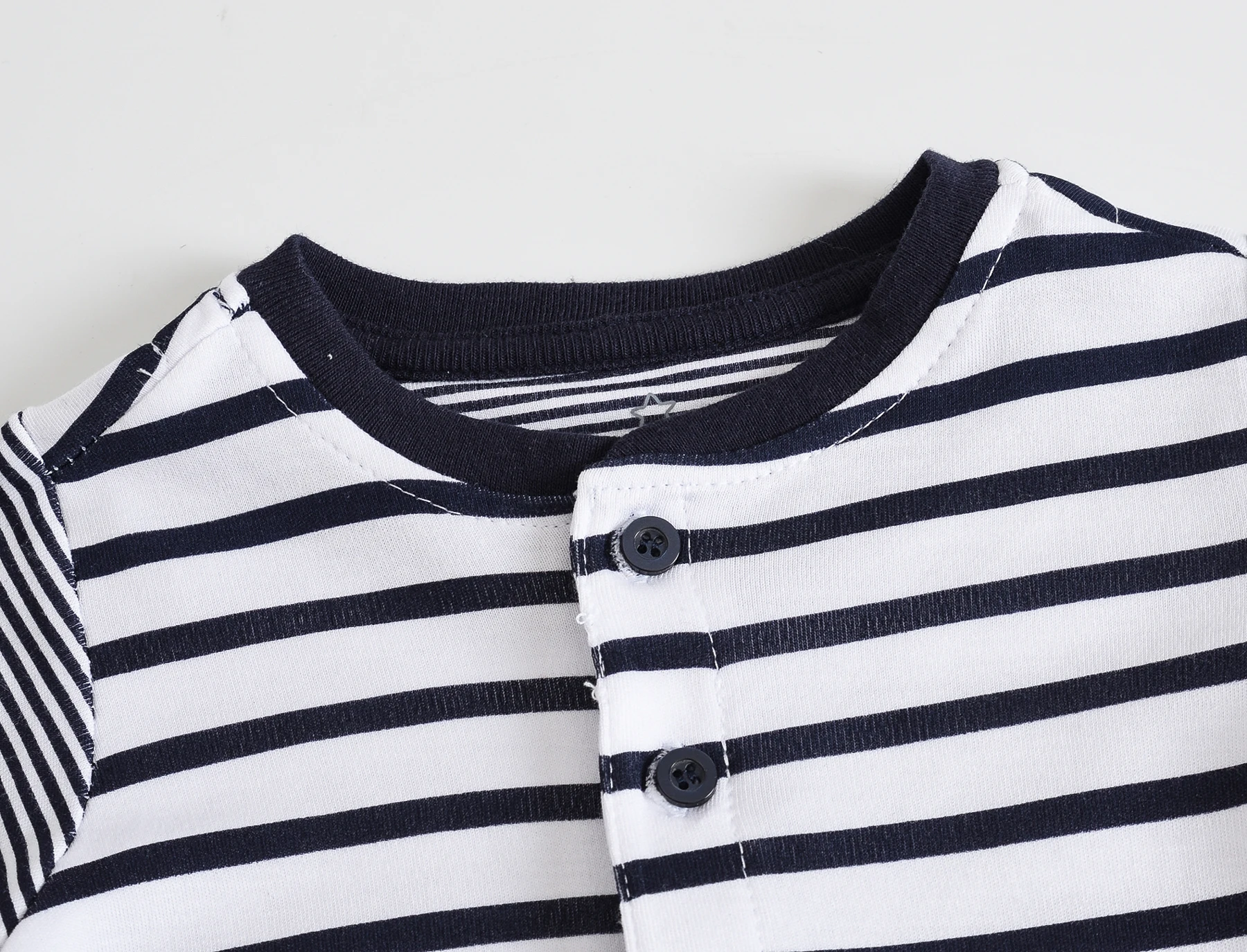 Baby Boys Romper Summer Short Sleeve Jumpsuit Stripe Black Kids Clothing Cartoon Bear Newborn Clothes