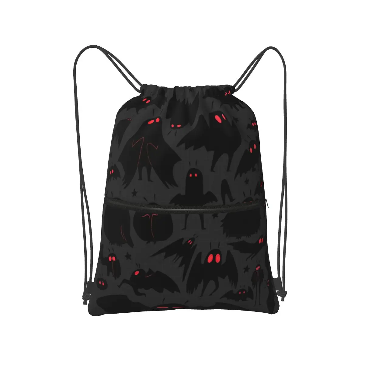 

Cute Cryptids Mothman Pattern Backpacks Casual Drawstring Bundle Pocket Sundries Bag Book Bags for Travel Students