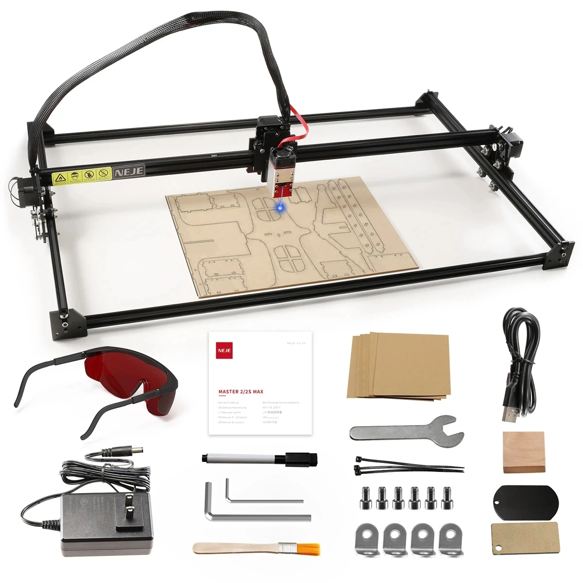 

3 MAX V2 40W CNC Professional High Power Laser Cutting Machine Engraving Machine With Lightburn LaserGrbl App