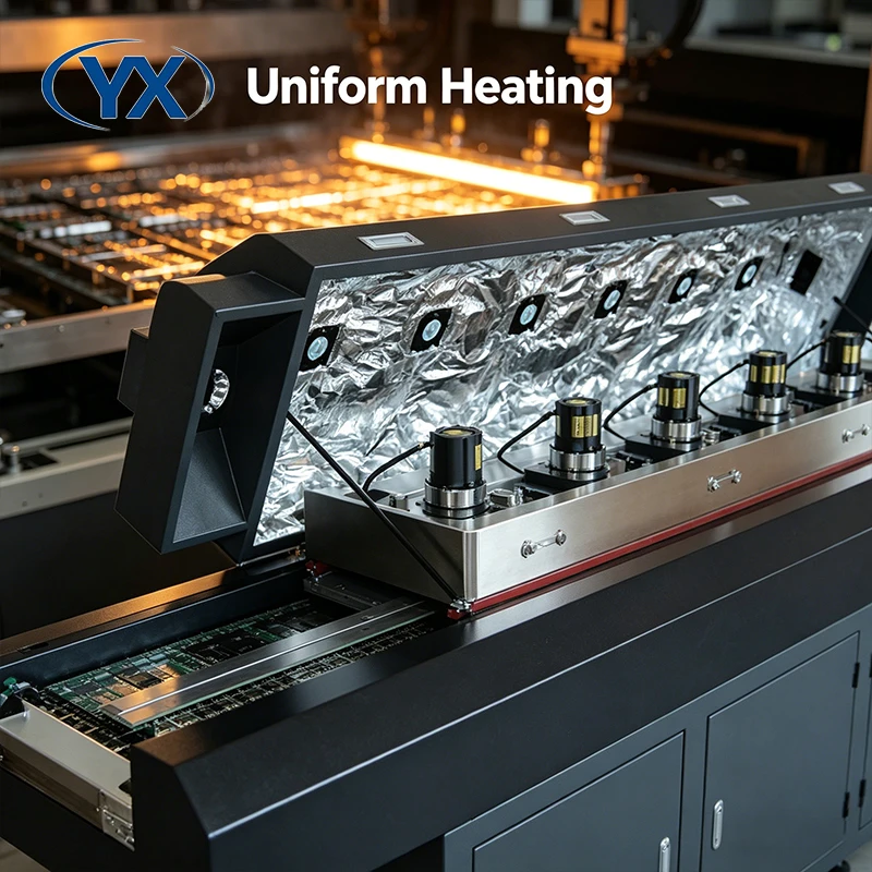 Free Customs Tax Stable Temperature Reflow Oven Machine YX1230 with 12Temperature Zone for SMT Production Line