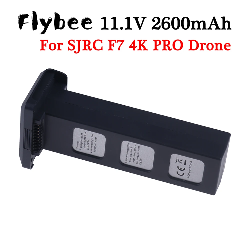 

F7 Drone Battery 11.1V 2600mAh Battery For SJRC F7 4K Pro Brushless 5G Wifi PFV Camera Drone Accessories Parts