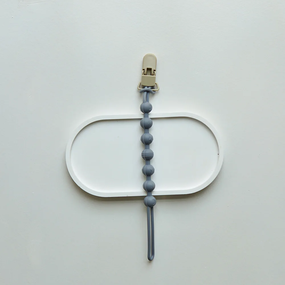 Baby Pacifier Clips Integrated silicone baby pacifier chain Teether Teething Toys Dummy Clip Holder Chain Clip Baby Gift