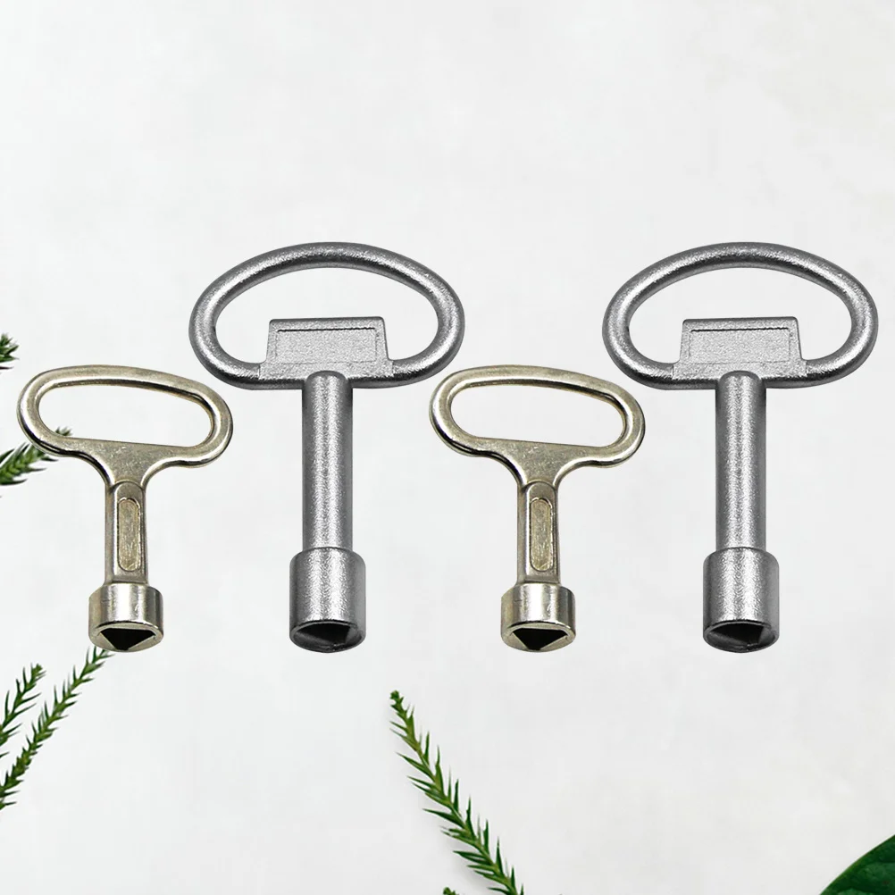4Pcs Durable Zinc Alloy Elevator Key Triangle Disassemble Magazine Valve Closing Lock Key Size Disassembling Wrench