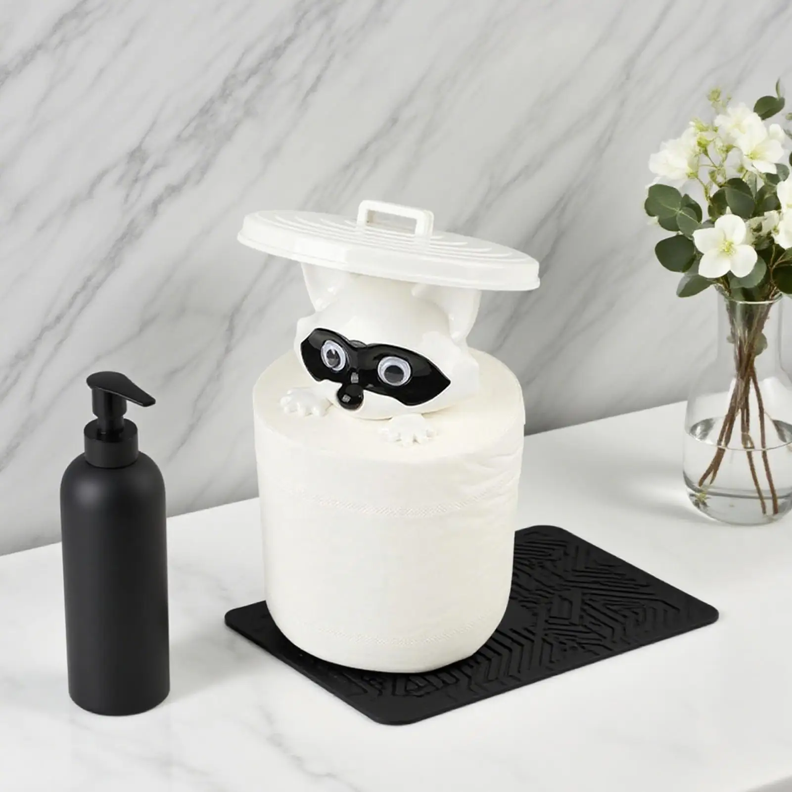 

Держатель для бумажных полотенец Енот Ванная комната Держатель для туалетной бумаги Нескользящий органайзер для туалетного столика Столешница Сельский дом Порошковая комната Отель