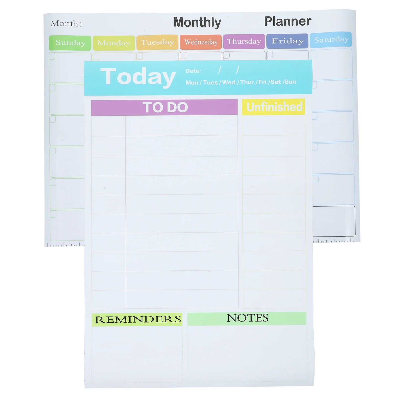

2Pcs Magnetic Dry Erase Planner Board Memo Board Desktop Schedule Organizer Weekly Monthly Monthly Planner Magnetic