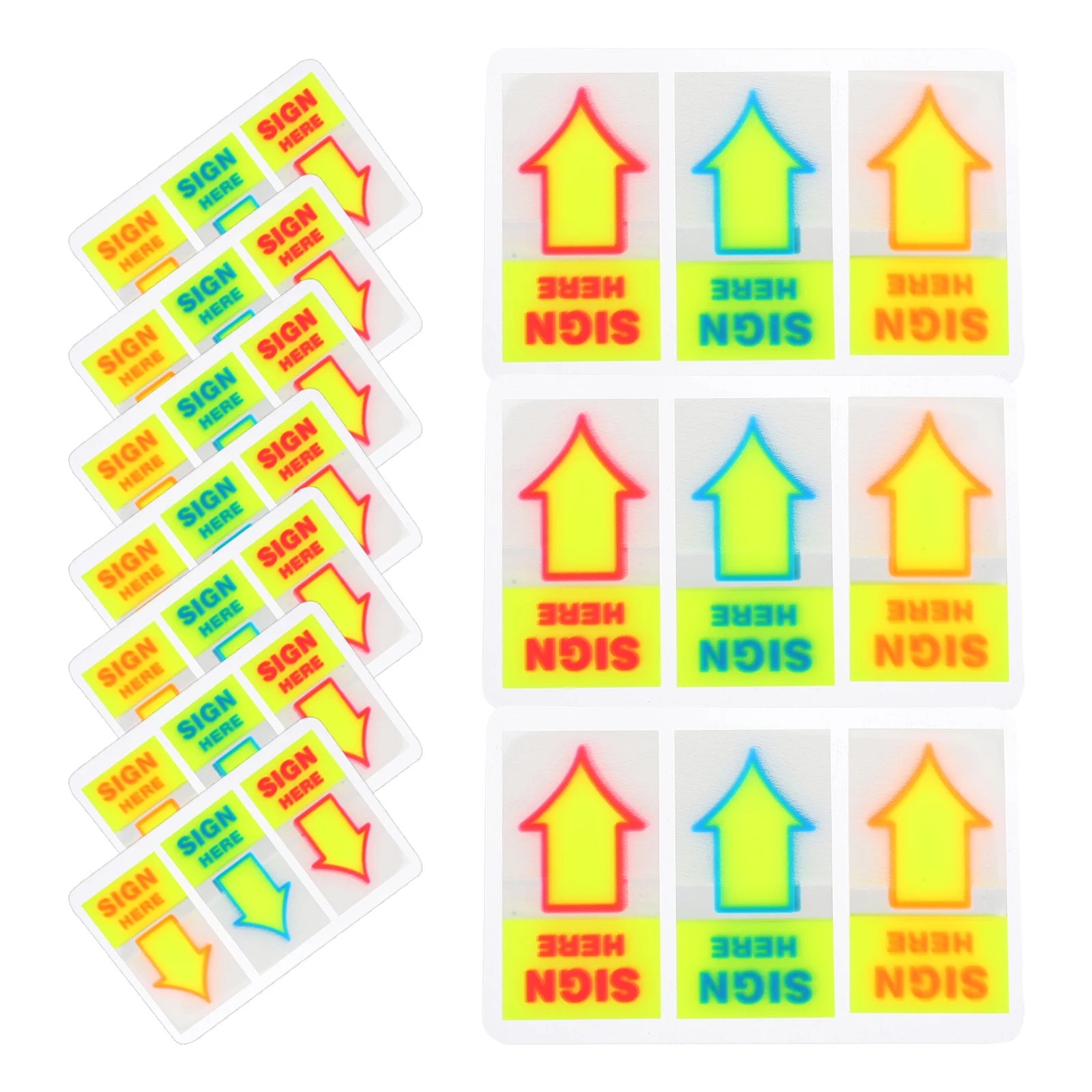 

120 Pcs Colorful Arrow Labels Stickers Self Adhesive Decals Direction Indicator Signs for Smooth Surface Easy Peel Stick