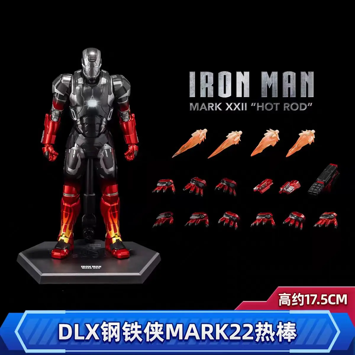 Threezero 3A Marvel's Infinity Saga Iron Man Mark22 Mark2 Mark6 Mark85 Hot Rod Light-up Gearticuleerd Afgewerkt Model Kit Cadeau Speelgoed