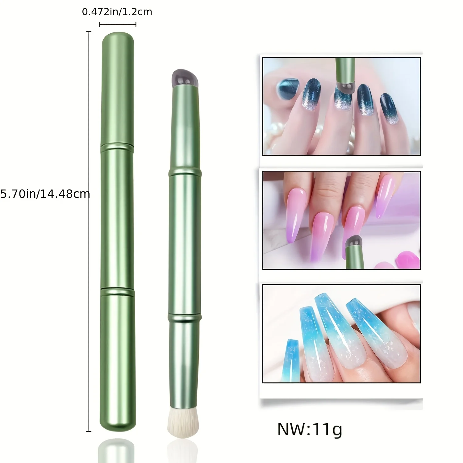 New Double-headed Jelly Silicone Lip Brush with Soft Fiber Hair Concealer MultiFunction Brush Eye Blooming Makeup Brushes
