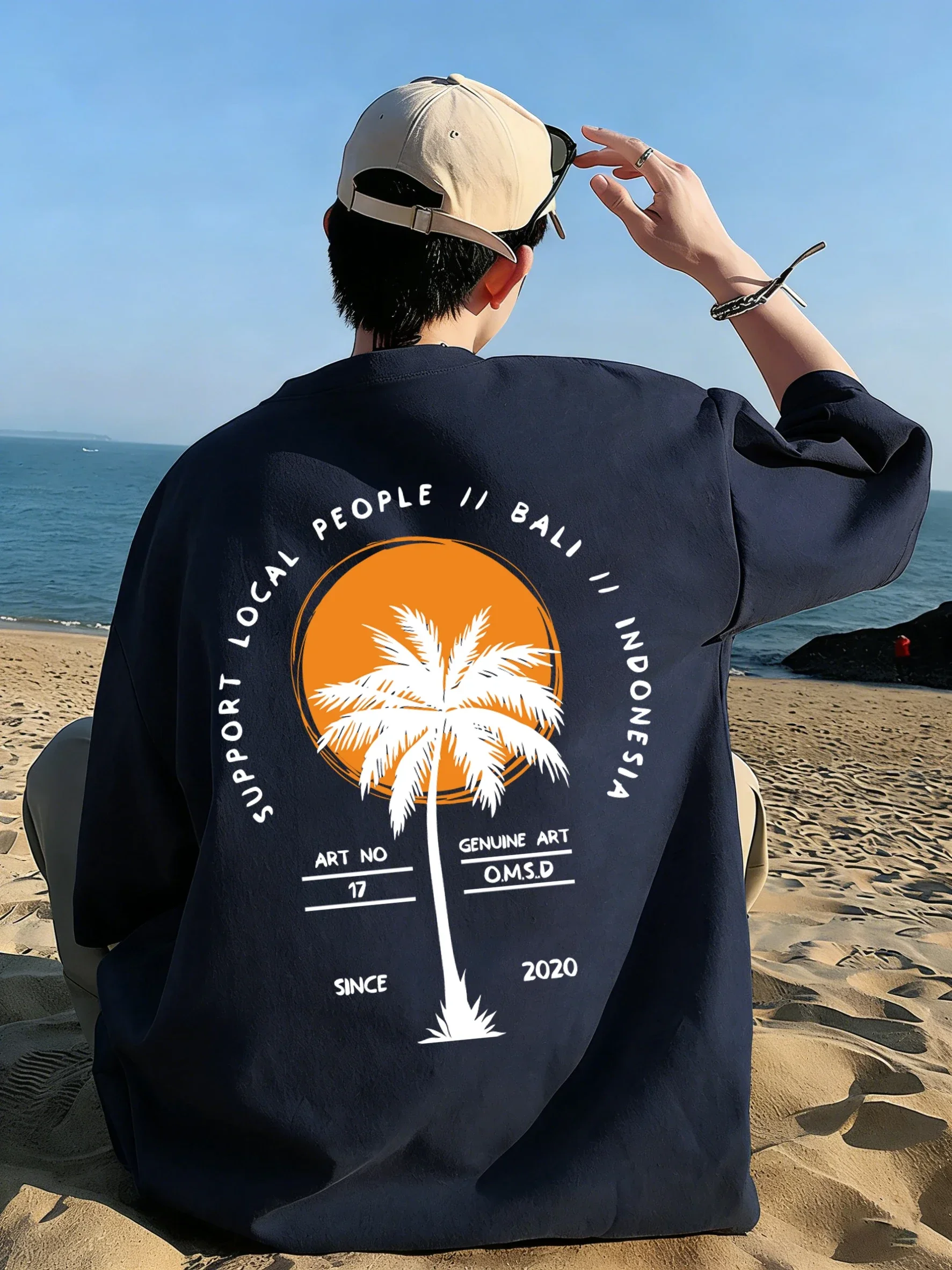 Coconut Tree Since 2020 Art Letter Print T Shirt Men Casual Loose Short Sleeve Summer Soft Clothing O-Neck Unisex Cotton Tee