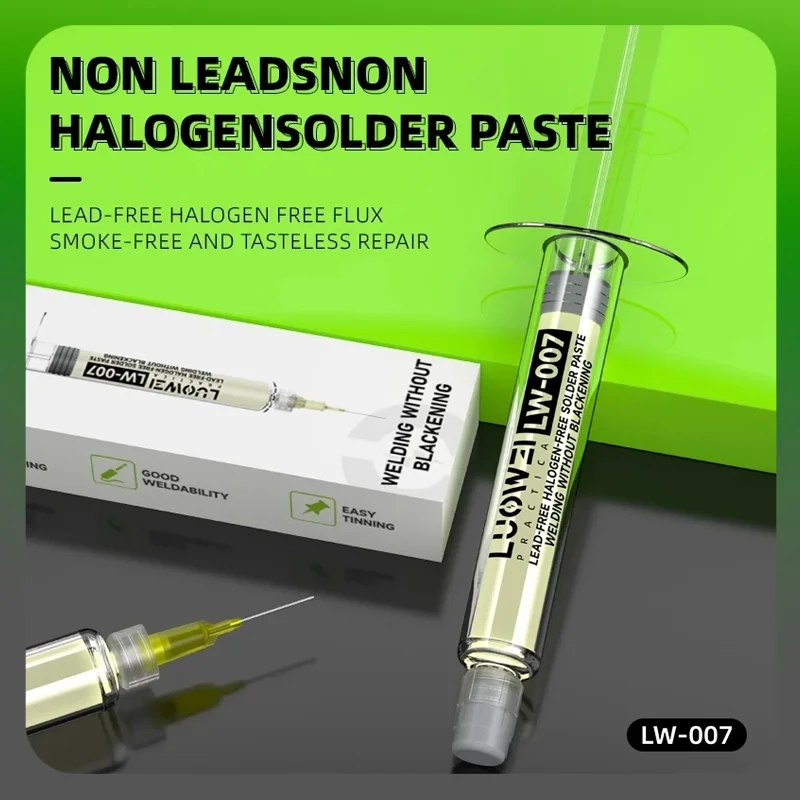 

LW-007 Lead-Free/Halogen-Free Soldering Oil Suitable for Mobile Phone Repair Eco-friendly Non-Clean Rosin Flux BGA Solder Paste