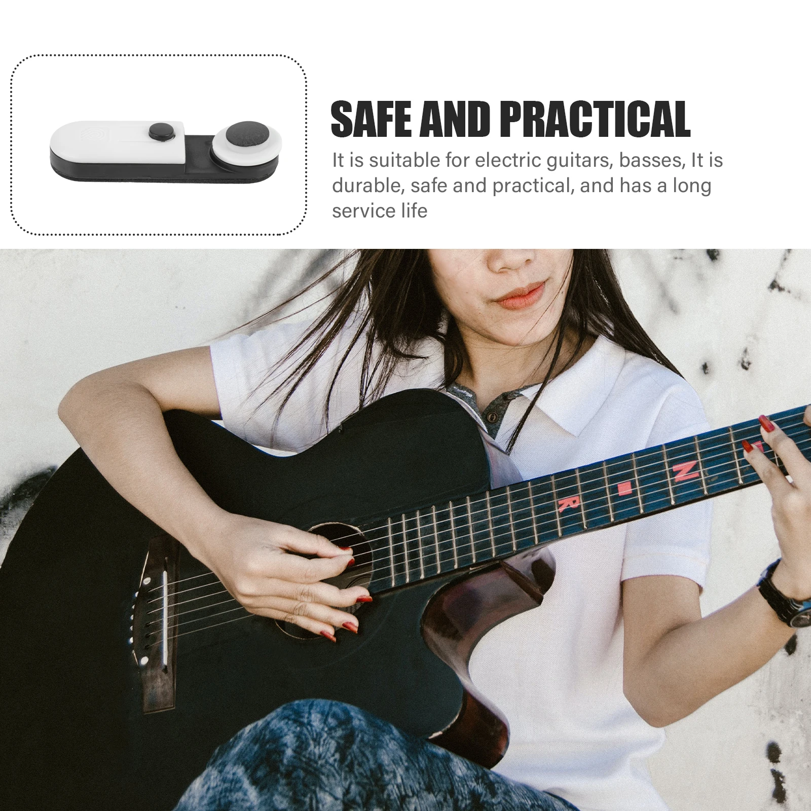 

2 Pcs Anti-slip Buttons Strap Lock for Guitar Plastic Ukulele Locks