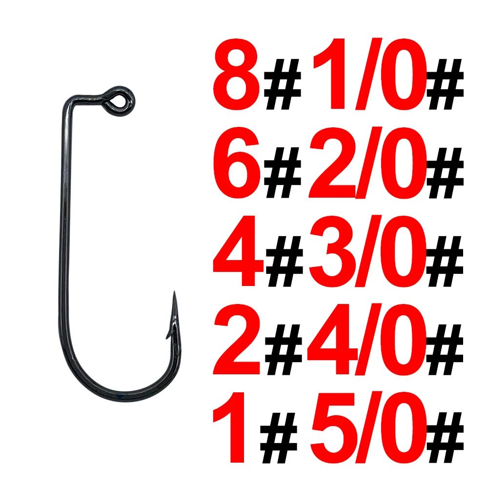 50Pcs Lead hook  High carbon steel  Flat play  barb  Right Angle hook  Luya  crank  band  assemble  accessories  Fishing tackle