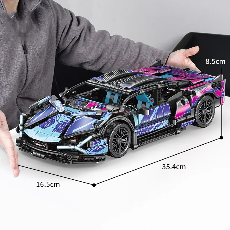 2025 MOC الطاقة التقنية الرياضة سيارة اللبنات الطوب الإبداعية سرعة سباق السيارات الخارقة مجموعات عيد الميلاد عيد الميلاد هدايا الهالوين