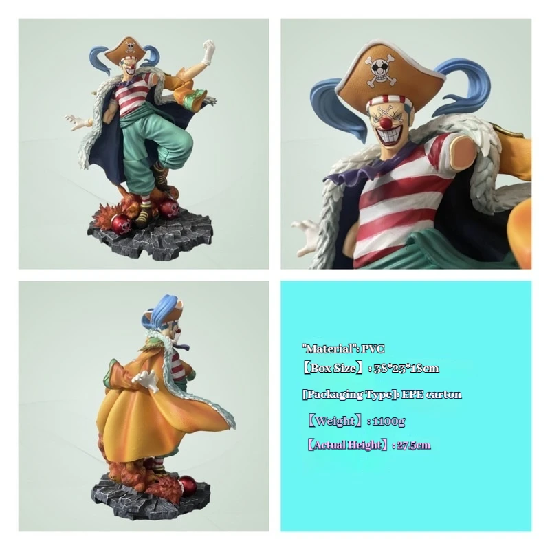 

One Piece GK Qiwuhai Clown Bucky Anime Handmade Model Desktop Ornaments Collectible Action Figure Toy