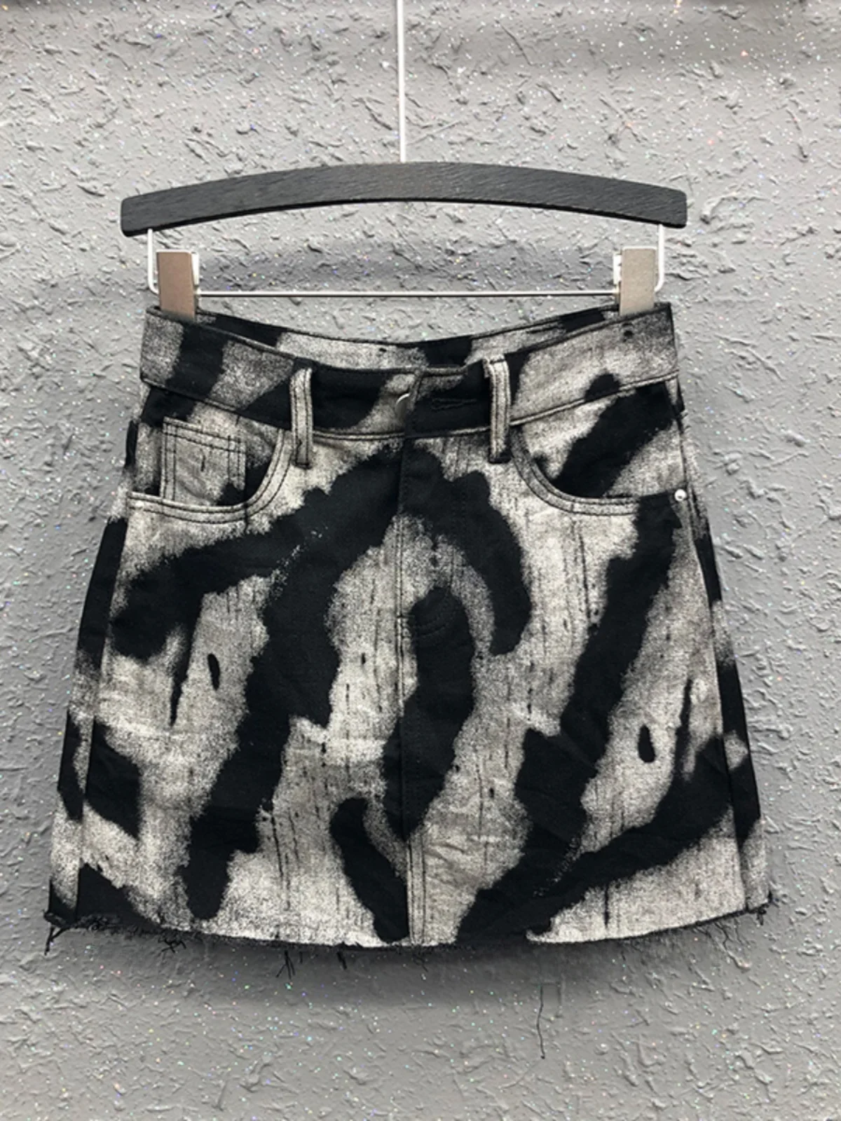 

Модная джинсовая юбка f, женская весна-лето, новая зауженная юбка трапециевидной формы с высокой талией, тонкая юбка в Корейском стиле для поездок на работу