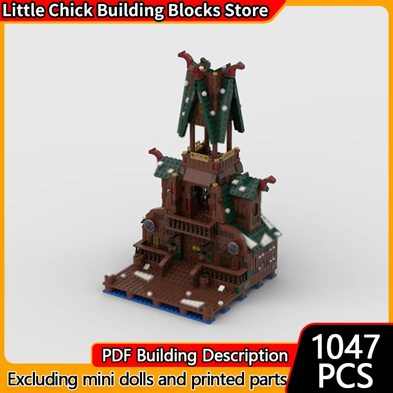 

Средневековый замок, модель MOC, строительные кирпичи, большой зал озера, город, модульная технология, детские праздничные подарки, сборные игрушки, костюм