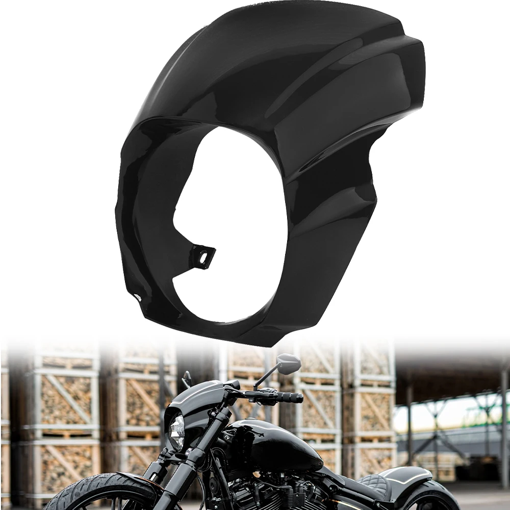 

For Harley Davidson Softail Breakout FXBR FXBRS M8 2018 2019 20 2021 Motorcycle Front Cowl Black Headlight Fairing Accessories