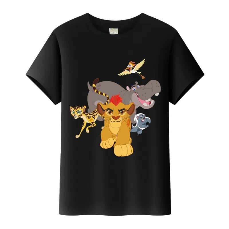 ديزني الأسد الملك الجرافيك التي شيرت Harajuku الاطفال موضة تيز قصيرة الأكمام بلايز رجل البلوزات الأسرة تي شيرت النساء الملابس هدية #2