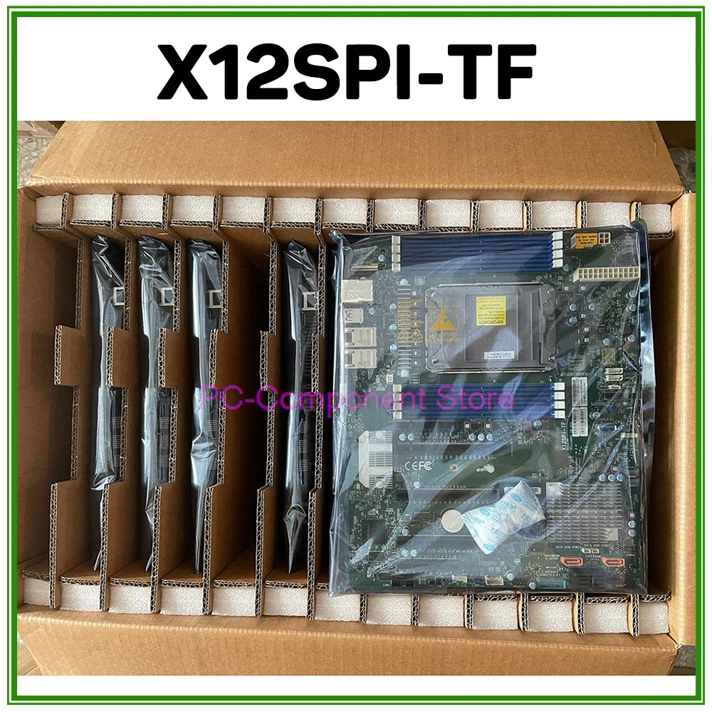 

Серверная материнская плата для Supermicro MBD-X12SPI-TF-B LGA4189 ATX IPMI. M.2 C621A TPM VROC поддержка 8375 фотоэлементов