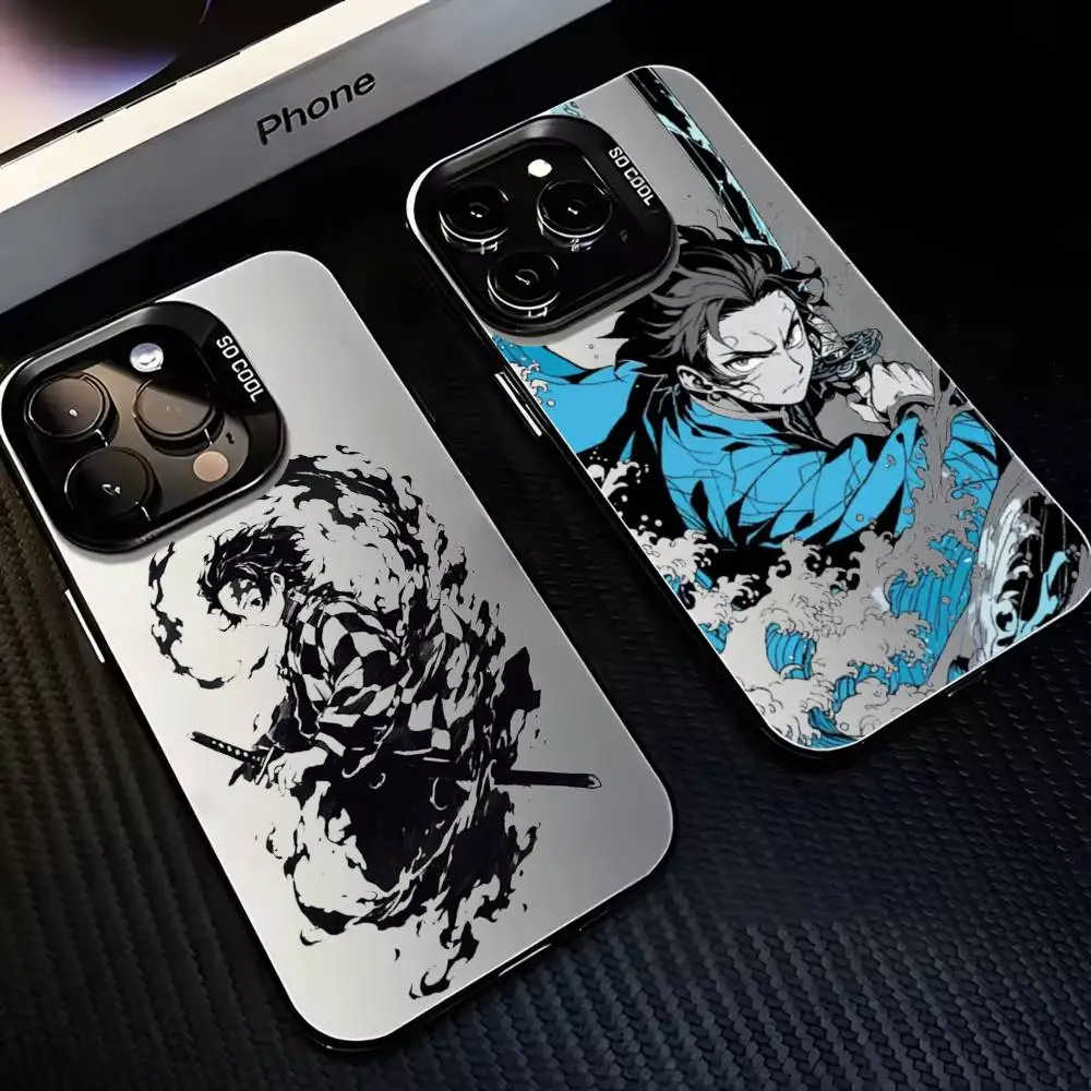 

Japan Anime D-Demon S-Slayer Phone Case For iPhone 16,15,14,13,12,11,Mini,Pro,MAX Black Matte Shockproof Cover