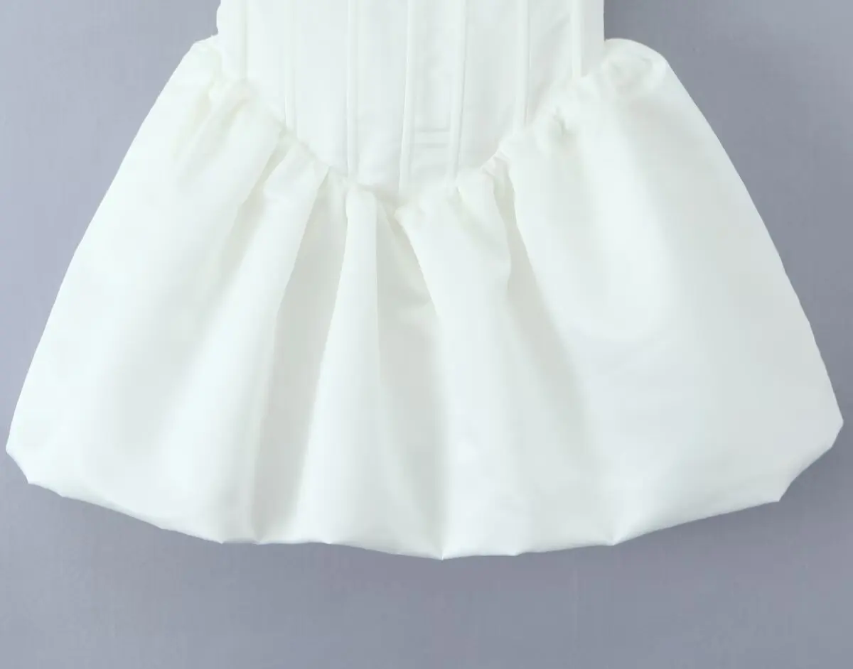 Dave&Di French Fashion Ladies Vintage Evening Dresses Party Dresses Vestidos Elegant White Color Sleeveless Tank Dress Women