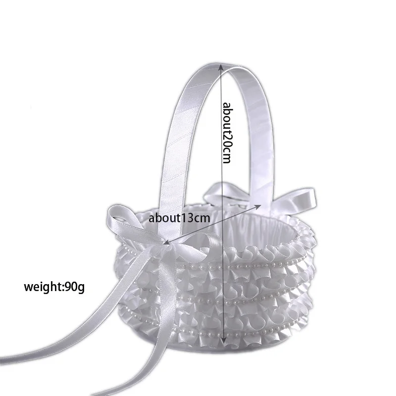 سلة زهور مكشكشة للأطفال ، قماش ، مستلزمات زفاف ، زفاف الأمريكية ، تصميم جميل ، قوس