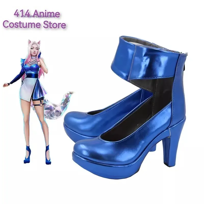 KDA Ahri Cosplay Shoes Boots Sexy KDA All Out Pop Star Cosplay Props Accessories Halloween Party Custom-made High Heel for Girls