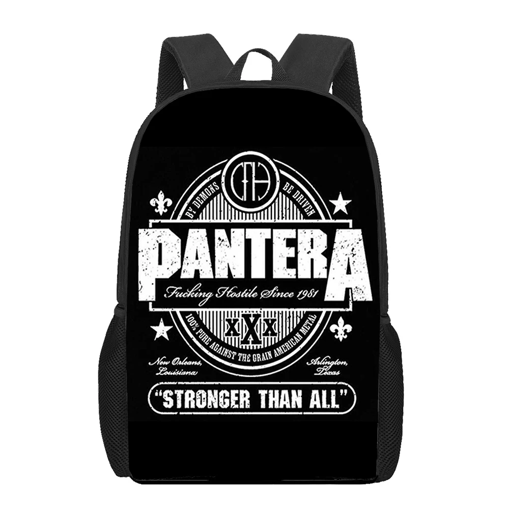 Pantera Ritual Metal Band 3D Printing Children School Bags Kids Backpack For Girls Boys Student Book Bags Schoolbags