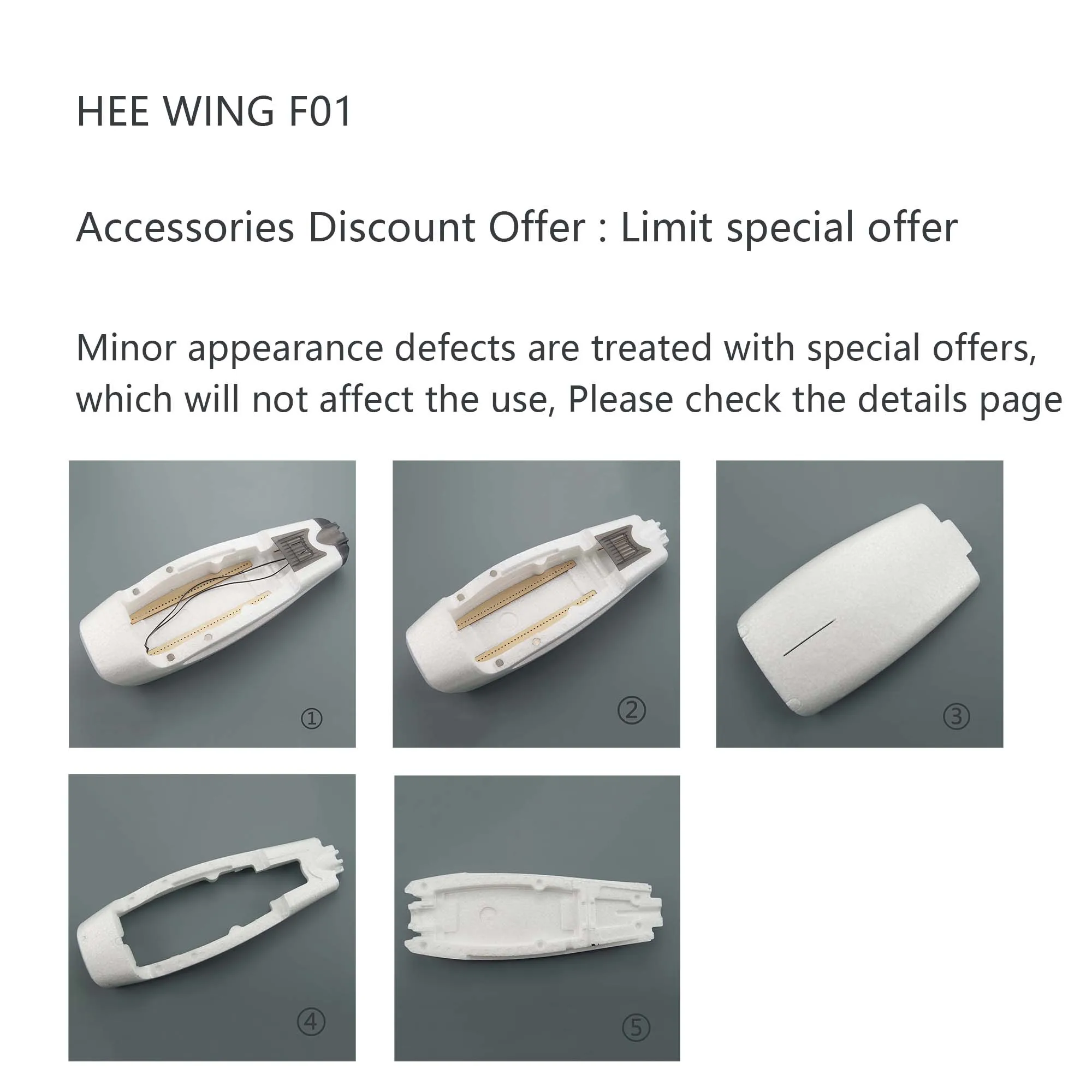 HEE WING/HEEWING F01 DELTA WING Accessories Fuselage Hatch parts