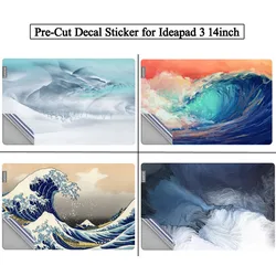 Pre-Cut Laptop Skin Protector for Lenovo Ideapad 3 14 DIY Sticker Decal Cover for 14ABA7 14IAU7 14ITL6 14ALC6 14IGL05 14ADA05