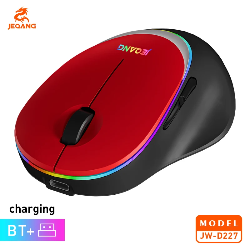 

JW-D227 RGB 2.4G Bluetooth Dual -mode charging mouse