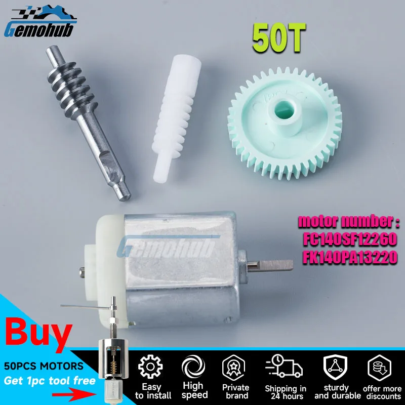 

50T FC140SF12260 Car side view mirror folding motor gear 38T metal plastics For Lexus GX460 HS250h LX570 LX470 FK140PA13220