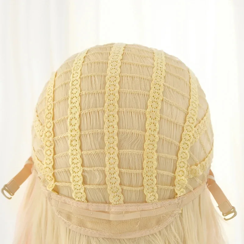 ROLECOS LOL الخالد أسطورة أهري شعر مستعار تأثيري 75 سنتيمتر أصفر مختلط أحمر اللون النساء مقاومة للحرارة الشعر الاصطناعية #6