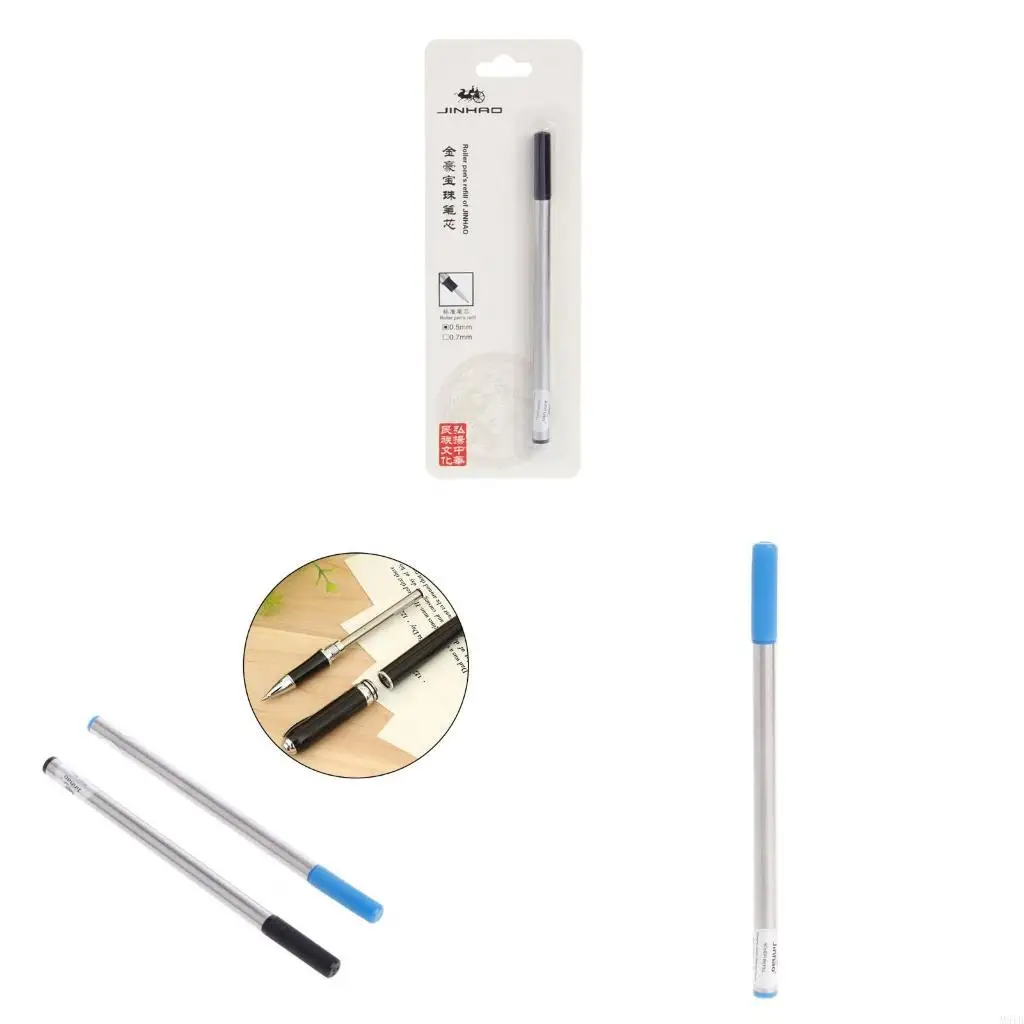 

M5TB Ballpoint Pen Refills, 0.5mm Rollingball Pen Refill Point Blue/Black