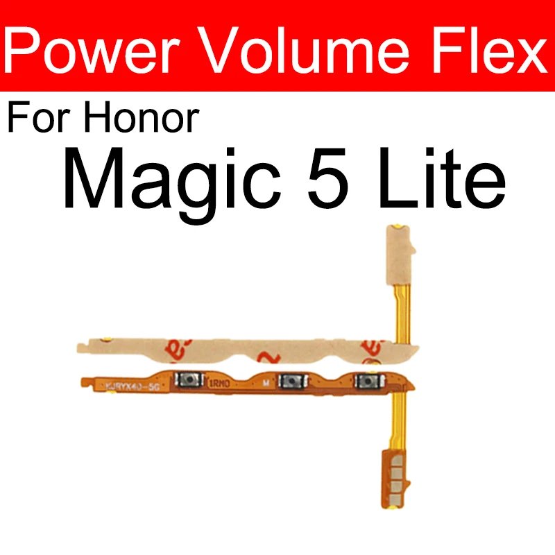

For Huawei Honor Magic 5 Lite On OFF Power Volume Switch Flex Cable Power Volume Side Keys Flex Ribbon Parts