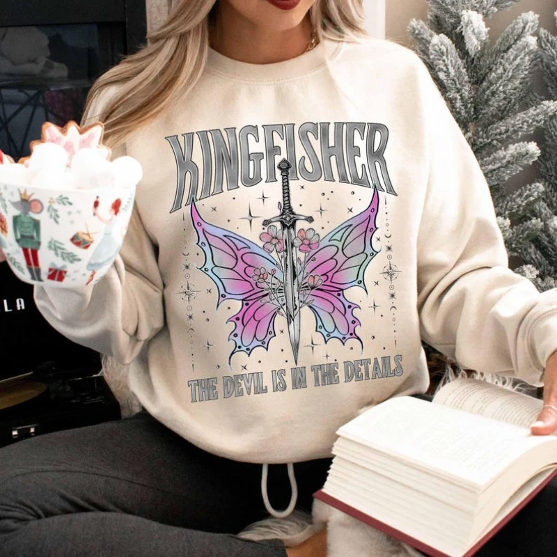 Kingfisher The Devil Is in The Details Quicksilver Hoodie Bookish Sweatshirt Saeris Fane Callie Hart Fantasy Romance Hoodie
