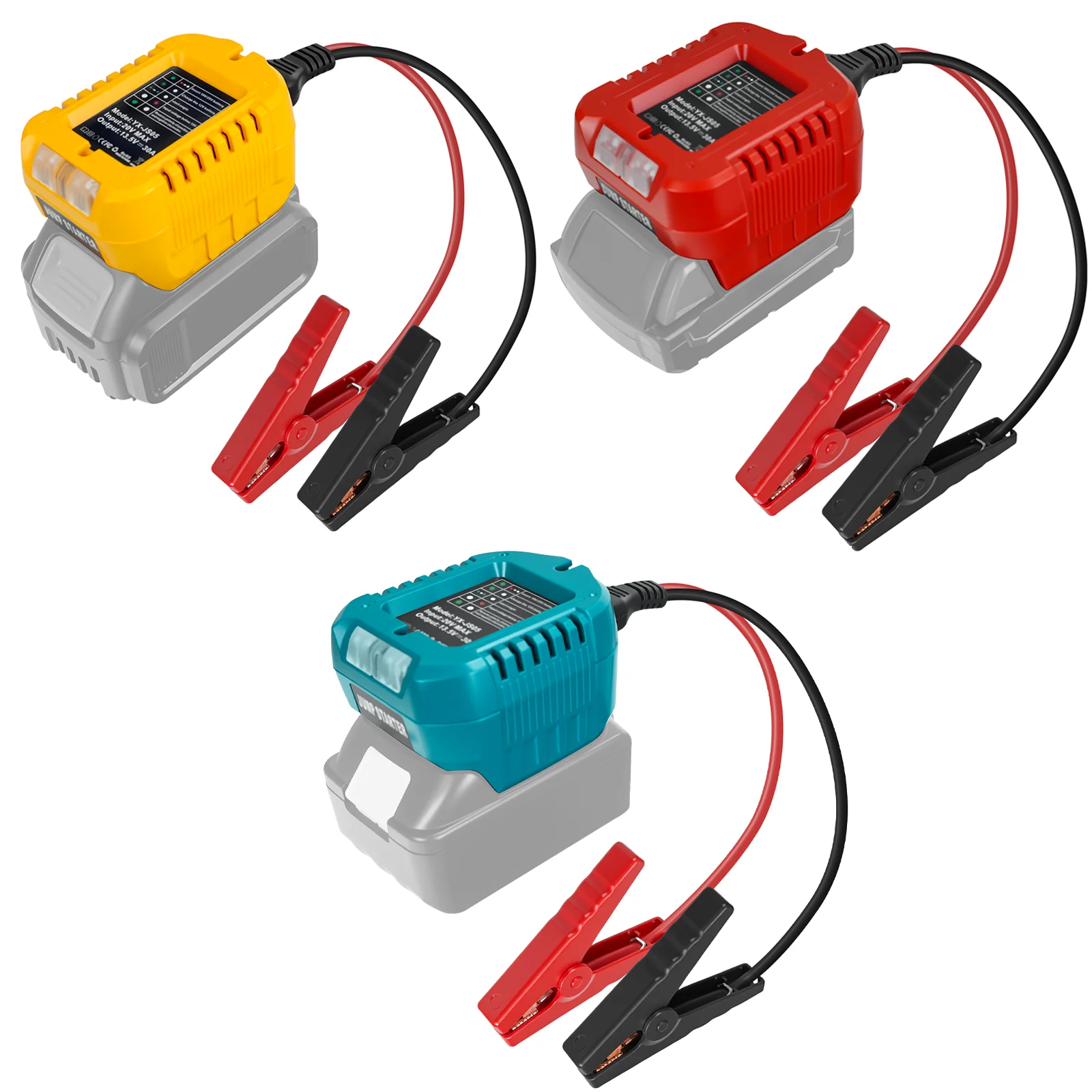 10AWG Jumper Cables Adapter Portable Battery Starter Auto Booster Cables Car Igniter For Makita/Dewalt/Milwaukee 18V 20V Battery