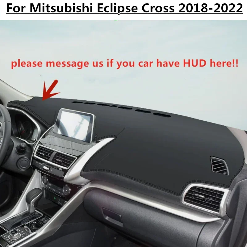 PU Leather LHD Dashboard Cover Dash Pretector Anti-Slip Mat Trim Dashmat Carpet For Mitsubishi Eclipse Cross 2018-2022