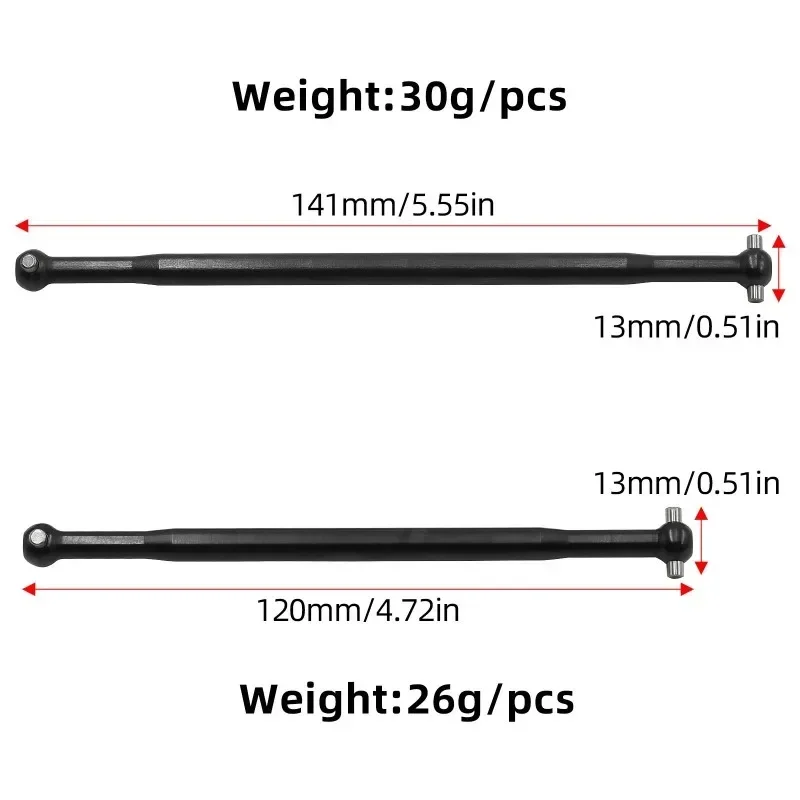 

Medium Transmission Shaft W250 for ARRMA 1/8 KRATONV5 V6 Coarse Carbon Steel AR310472 AR310