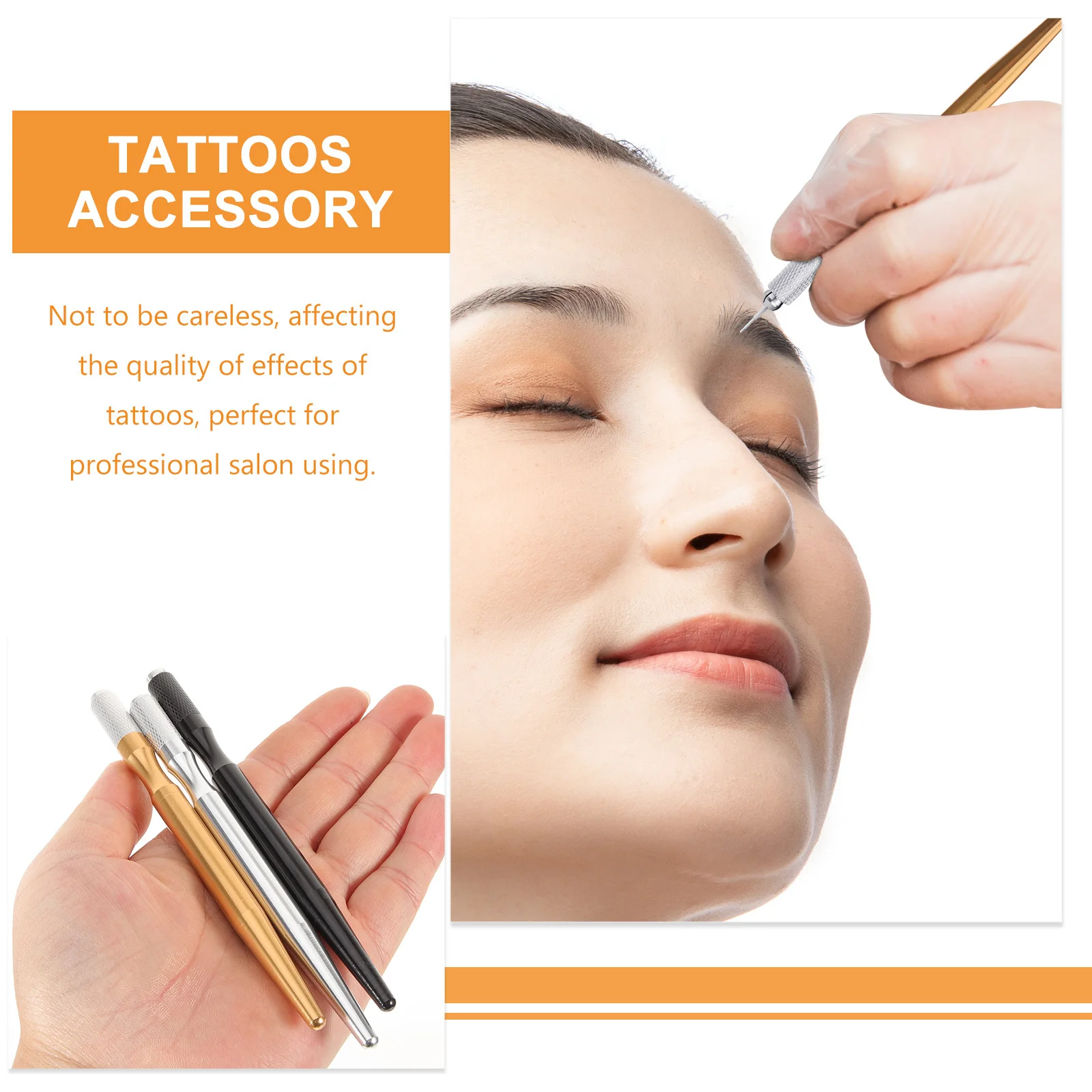 

3Pcs Eyebrow Tattoos Pen Professional Microblading Needle Holder Long Serving Life Safe to Use for Beauty Salons