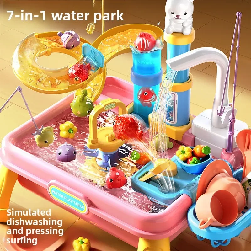set-da-cucina-giocattolo-elettrico-con-lavello-lavastoviglie-a-circolazione-d'acqua-rubinetto-per-giocare-a-cucinare-regalo-educativo-per-bambini-e-bambine