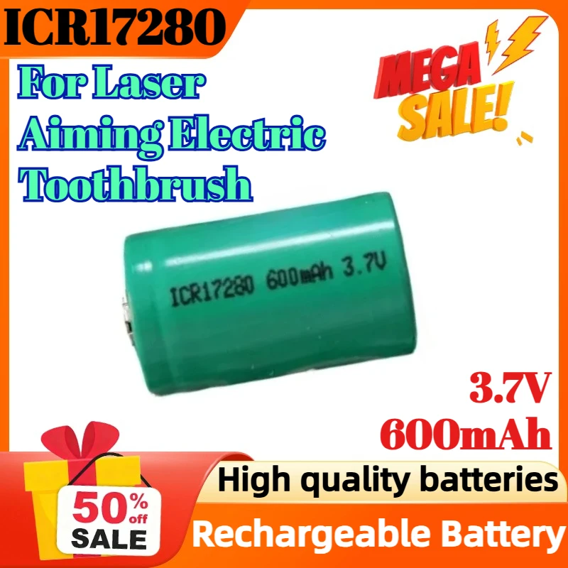 

ICR17280 17280 3.7V 600mAh Lithium Battery Charging for Laser Aiming Electric Toothbrush Rechargeable Battery