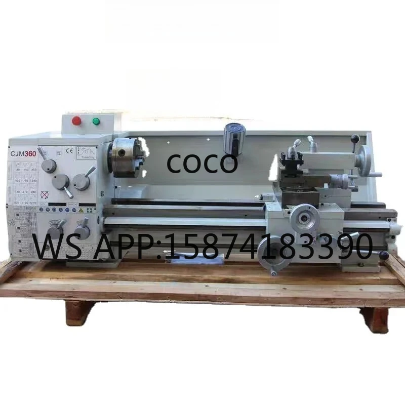 CJM360 Household Manual Metal Lathe, 1500W High Precision Turning Machine with Multiple Useful Accessories