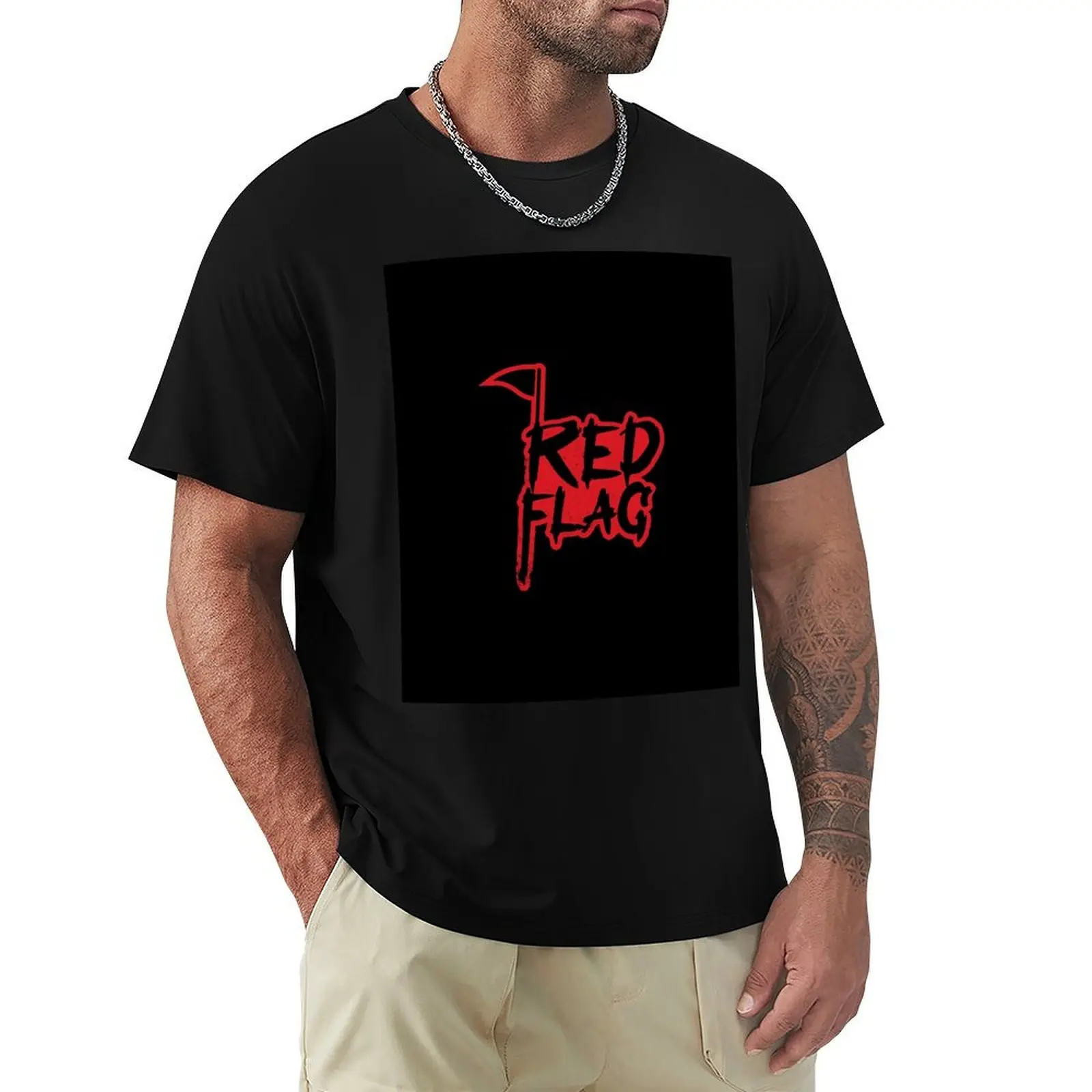 

Red Red Flag Logo T-Shirt vintage t shirts Clothing funny t shirts for men