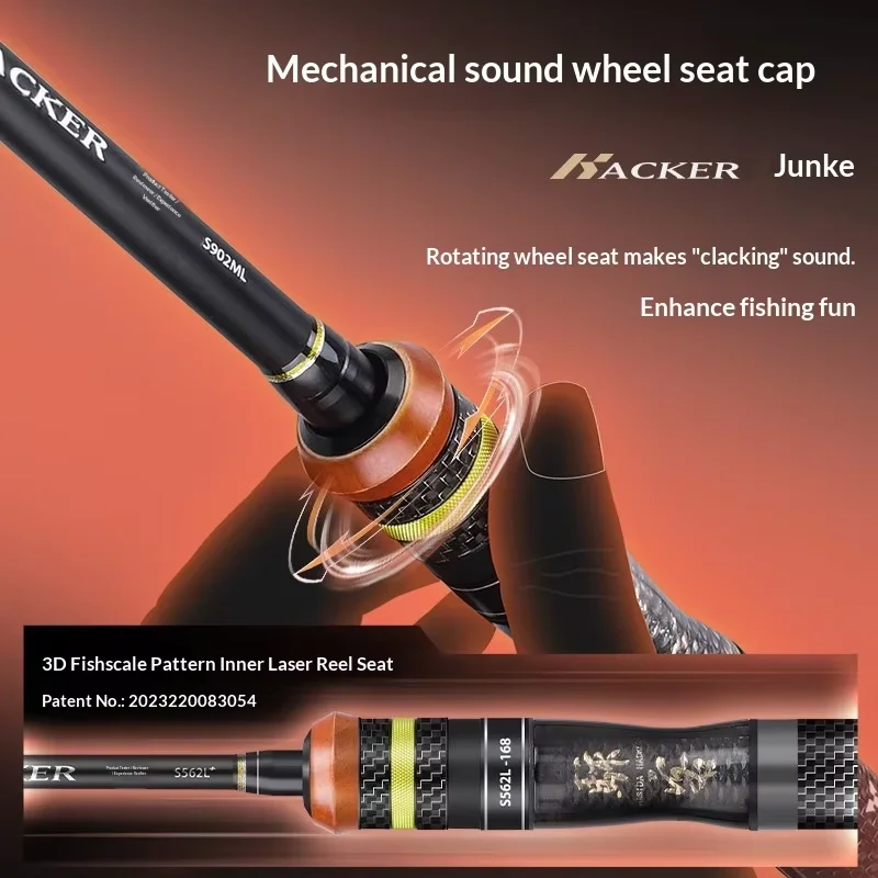 

Удилище HISTAR Hacker для спиннинговой ловли 1.68м-2.7м, двухцветное, с кольцами Fuji MR/S, из углеродного волокна, для ловли на приманки и поплавок